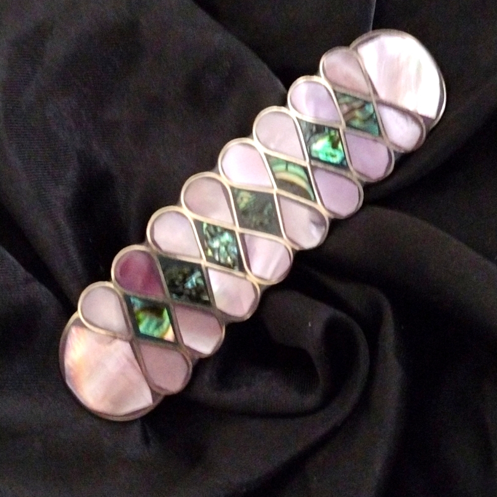 Mother of Pearl and Abalone hair clip